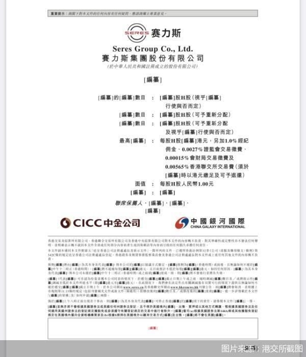 配资平台正规 递表港交所，赛力斯二次上市扩盘